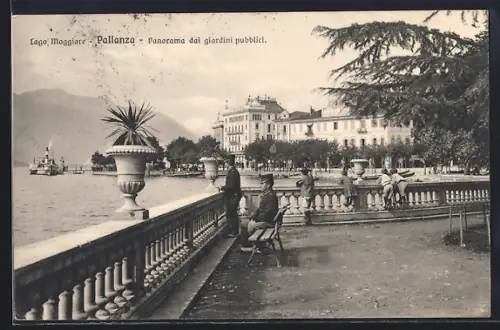 AK Pallanza /Lago Maggiore, Panorama dai giardini pubblici