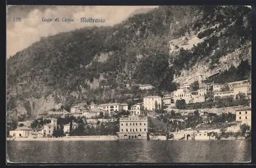 AK Moltrasio /Lago di Como, Blick auf den Ort vom See aus