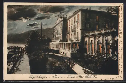 Mondschein-AK Baveno /Lago Maggiore, Grand Hotel Bellevue