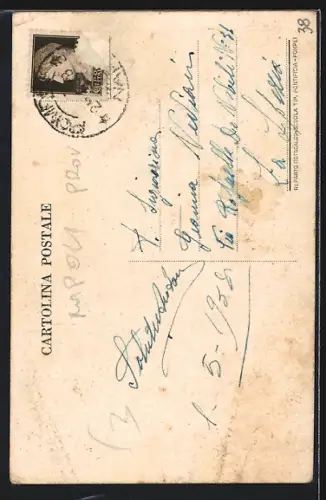 AK Pompei, Strassenpartie, Maria mit Kind und Anbetung, Palast
