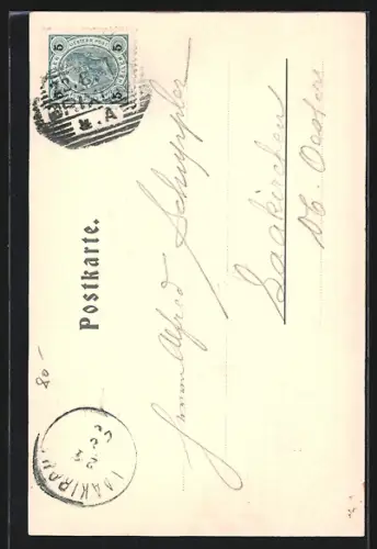 AK Brixen, Pfarrplatz mit Kirchturm