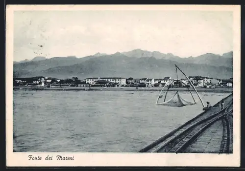 AK Forte dei Marmi, Ortspanorama von den Bahnschienen aus