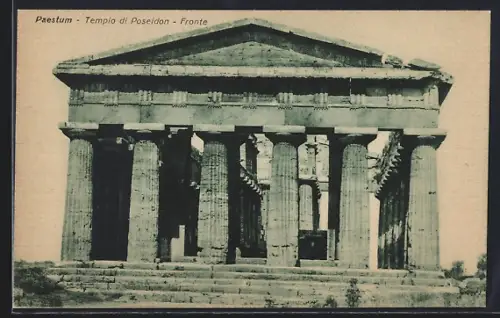 AK Paestum, Templo di Poseidon, Fronte
