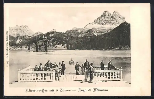 AK Lago di Misurina, Misurina-See mit drei Zinnen
