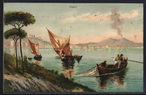 Künstler-AK Napoli, Panorama