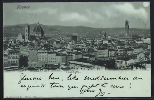 Mondschein-AK Firenze, Panorama