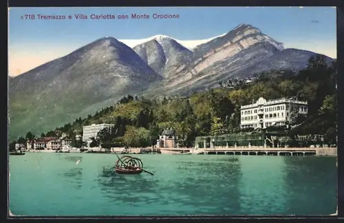 AK Tremezzo, Villa Carlotta con Monte Crocione