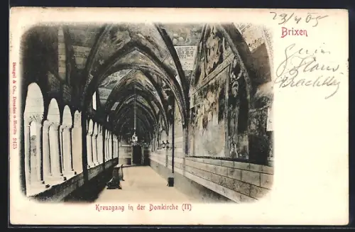 AK Brixen, Kreuzgang in der Domkirche