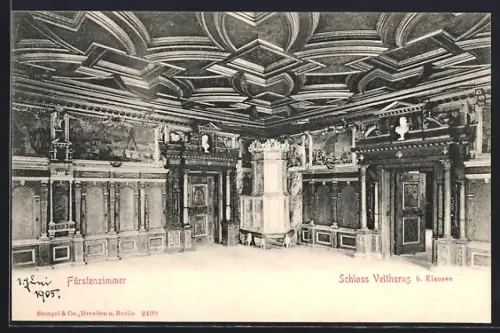 AK Feldthurns b. Klausen, Schloss Velthurns, Fürstenzimmer, Innenansicht