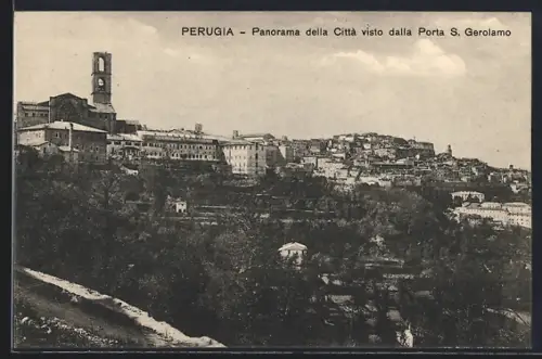 AK Perugia, Panorama della Città visto dalla Porta S. Gerolamo