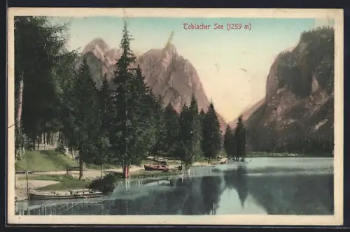 AK Toblach /Toblacher See, Panorama