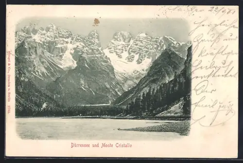 AK Dürrensee, Panorama und Monte Cristallo