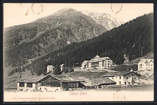 AK Sulden, Panorama mit Hotel