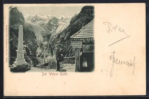 AK Bergsteiger am weissen Knott, Denkmal