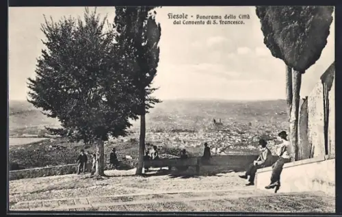 AK Fiesole, Panorama della Città dal Convento di S. Francesco