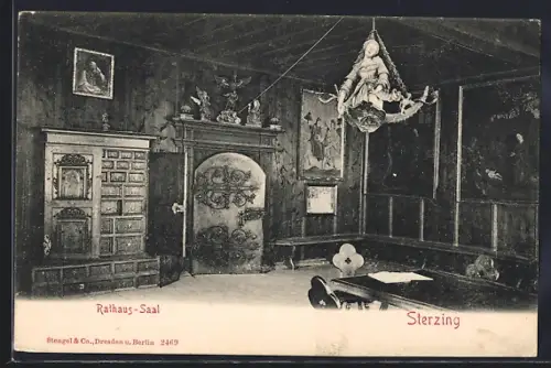 AK Sterzing, Rathaus-Saal, Innenansicht
