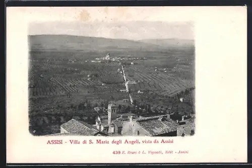 AK Assisi, Villa di S. Maria degli Angeli, vista da Assisi