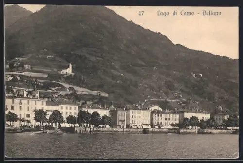 AK Bellano /Lago di Como, Ortsansicht mit Anleger