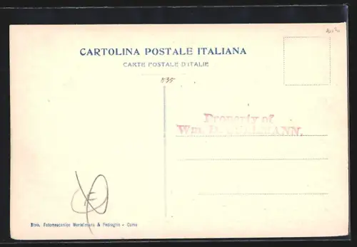 AK Menaggio /Lago di Como, Ortsansicht mit anlegenden Booten