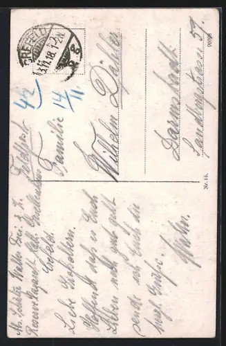 AK Crefeld, Rathaus mit Westwallstrasse