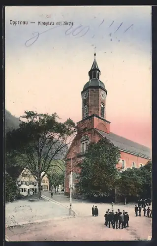 AK Oppenau, Kirchplatz mit Kirche