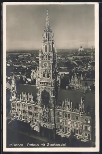 AK München, Rathaus mit Glockenspiel
