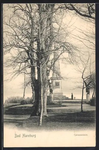 AK Bad Harzburg, Blick nach der Canossasäule, Obelisk