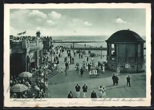AK Borkum, Wandelhalle mit Musikpavillon