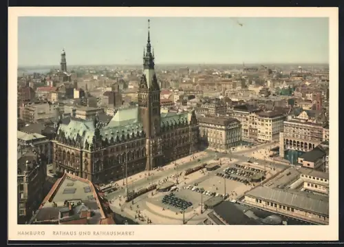 AK Hamburg, Rathaus und Rathausmarkt