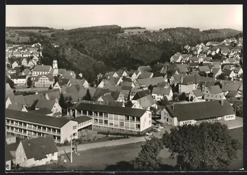 AK Messstetten /Schwäb. Alb, Ortsansicht aus der Vogelschau