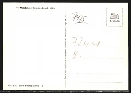 AK Messstetten /Schwäb. Alb, Ortsansicht aus der Vogelschau