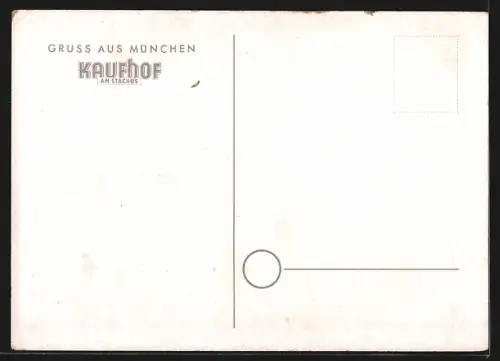 Künstler-AK München, Kaufhof am Stachus