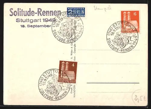 AK Stuttgart, Schloss Solitude vom Flugzeug aus