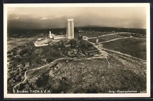 AK Brocken, Fliegeraufnahme der Brockenspitze