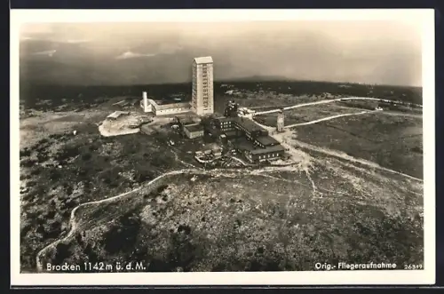 AK Brocken, Fliegeraufnahme der Brockenspitze