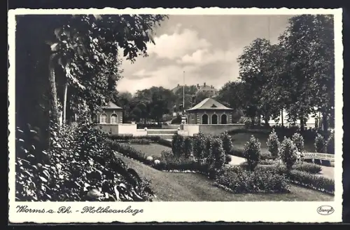 AK Worms a. Rh., Moltkeanlage