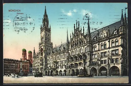 AK München, Partie am Rathaus