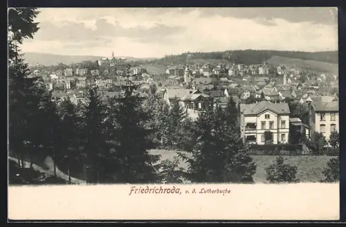 AK Friedrichroda, Teilansicht von der Lutherbuche aus
