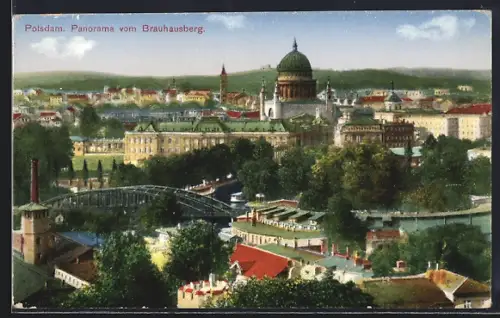 AK Potsdam, Panorama vom Brauhausberg