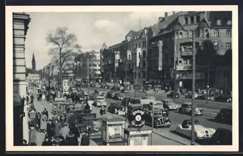 AK Berlin-Charlottenburg, Kurfürstendamm im Wiederaufbau