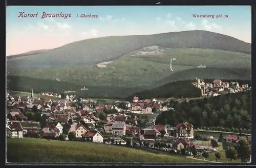 AK Braunlage i. Oberharz, Ortsansicht, Wurmberg