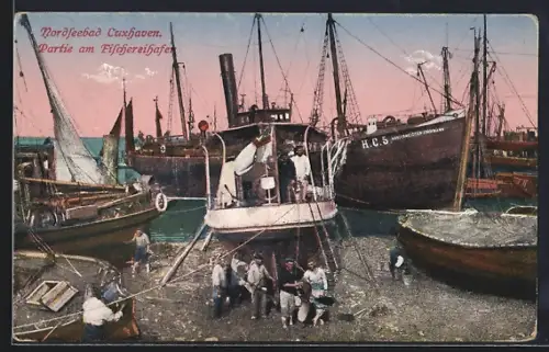 AK Nordseebad Cuxhaven, Partie am Fischereihafen
