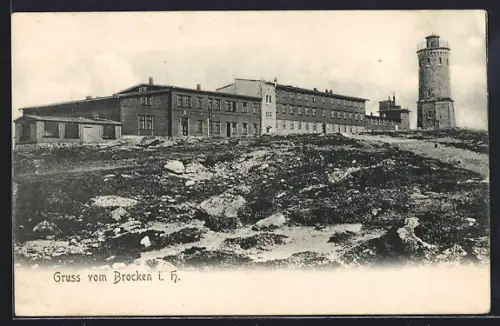 AK Brocken i. H., Hotel, Aussichtsturm