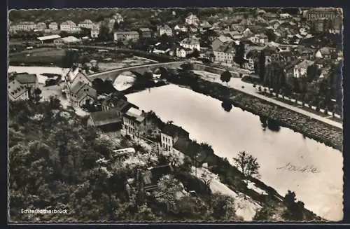 AK Echternacherbrück, Brücke, Flusslandschaft, Ortsansicht