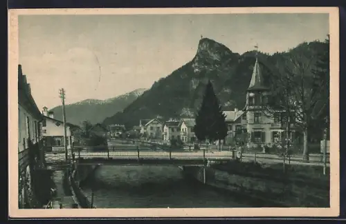 AK Oberammergau, Ammerbrücke, Kofel