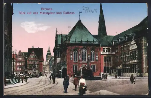 AK Bremen, Marktplatz, Rathaus