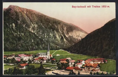 AK Bayrischzell, Ortsansicht mit Traiten