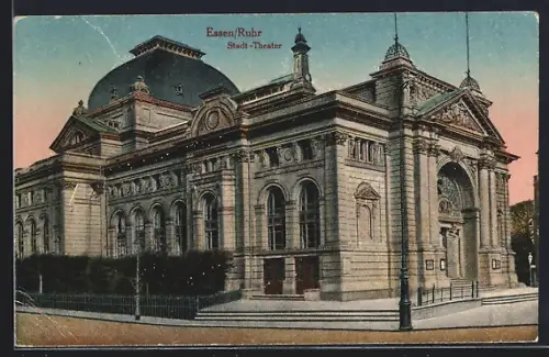 AK Essen /Ruhr, Partie am Stadt-Theater