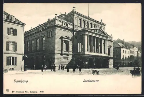 AK Hamburg-Neustadt, Stadttheater mit Strasse u. Nachbargebäuden
