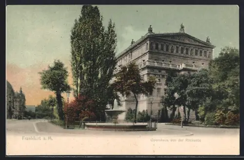 AK Frankfurt /Main, Opernhaus von der Rückseite